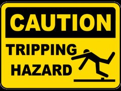 Caution Tripping Hazard Sign